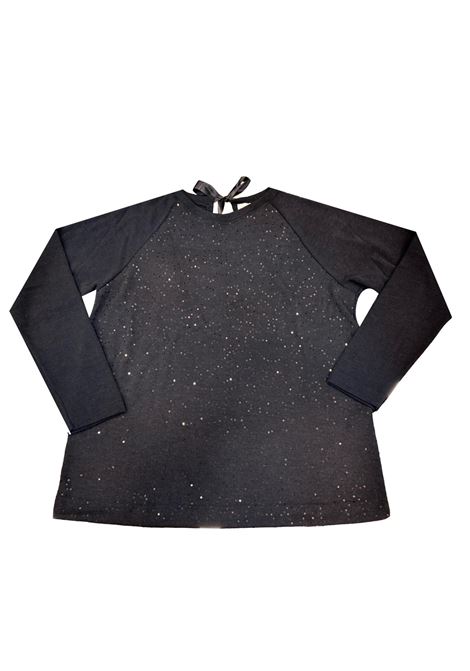 Maglia girocollo con micro paillettes ISTINTI | Maglie | 31723NERO